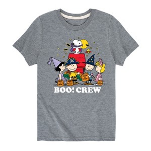 Boys' - Peanuts - Boo Crew Short Sleeve Graphic T-Shirt - 1 of 4