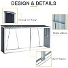 Firewood Rack with Sloping Roof Weather-Resistant Firewood Storage Shed Galvanized Steel Log Holder Outdoor Storage Shed Open Woodshed - 4 of 4