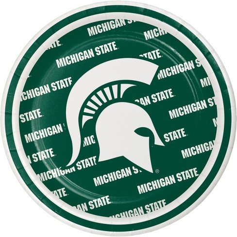 24ct University Of Michigan State Spartans Dessert Plates Green Ncaa Target