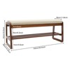 YIYIBYUS Shoes Rack Bench with Cushion for Entryway - 4 of 4