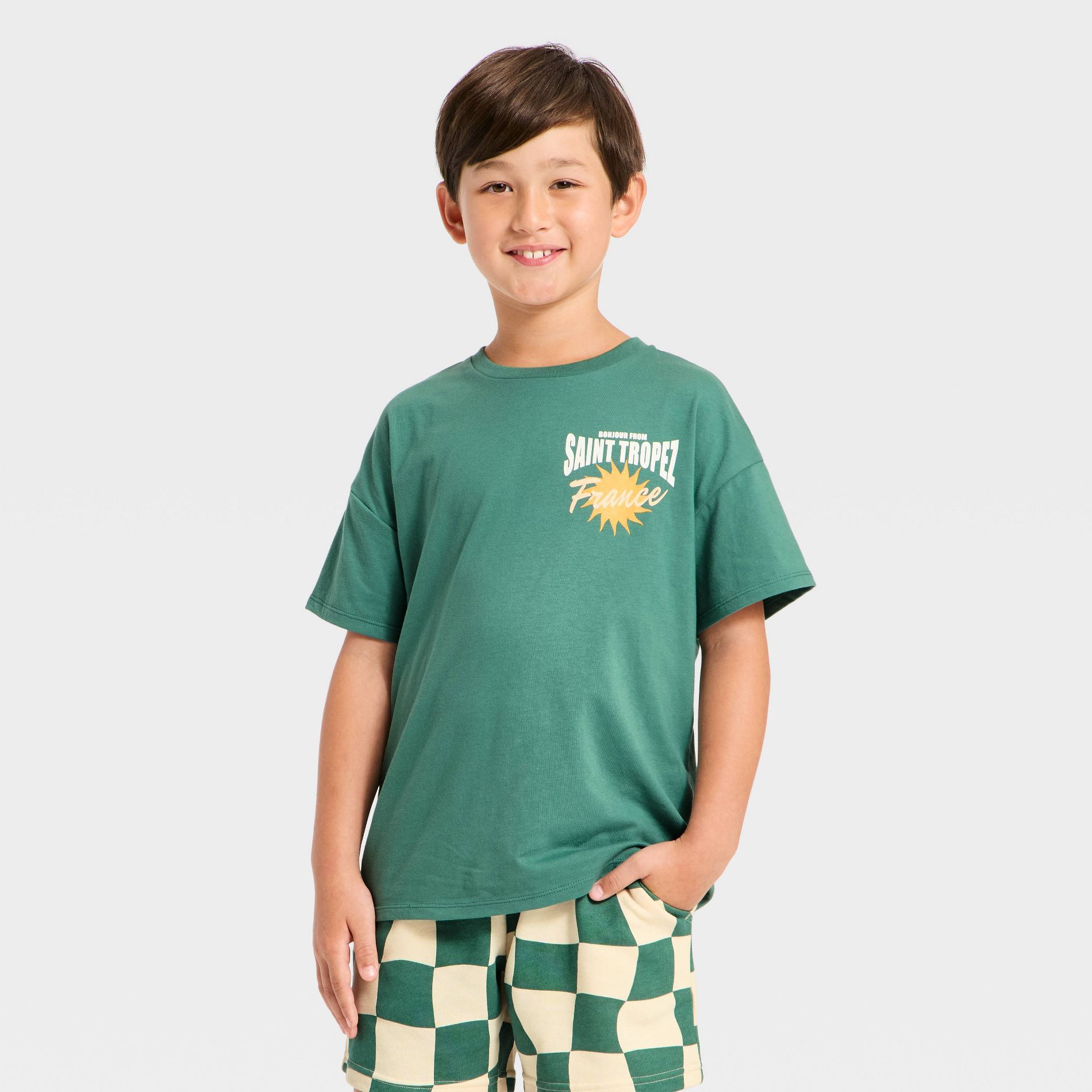 Grayson Threads Kids Boys' Short Sleeve Oversized T-Shirt - Green