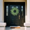 26 inch artificial eucalyptus and ferns wreath gray - green outdoor front door porch farmhouse home hanging decor all seasons - 2 of 4