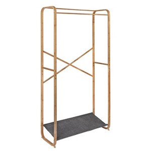 Honey-Can-Do Bamboo and Canvas Garment Rack - 1 of 4