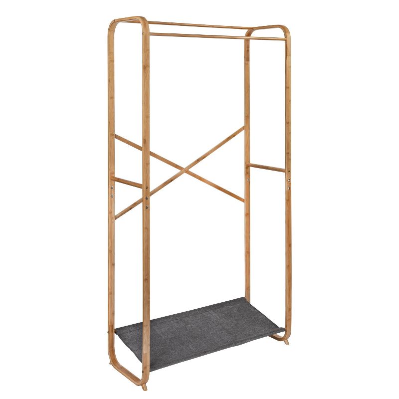 Honey-Can-Do Bamboo and Canvas Garment Rack, 1 of 10