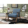 CAVINAS Polyester Accent Chair with Walnut Finish Wood Cushion Backrest,Upholstered Living Room Chairs,Reading Chairs for Living Room - 2 of 4