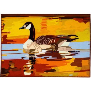 Olivia's Home Gliding Goose Doormat – 22" x 32", Indoor/Outdoor Mat with Soaring Waterfowl Scene for Nature-Inspired Entryways - 1 of 3