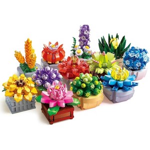 1174-Piece Succulent Building Set, Create 12 Artificial Plants for Home Decor and Creative Gifts - 1 of 4