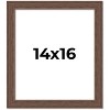 PosterPalooza | 14x16 Wide Barnwood Picture Frame, UV Acrylic, 6 Finishes - Grey, Brown, White, and Black - 2 of 4