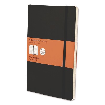 Moleskin Classic Softcover Notebook - Black Cover - 8.25" x 5" - 192 Sheets