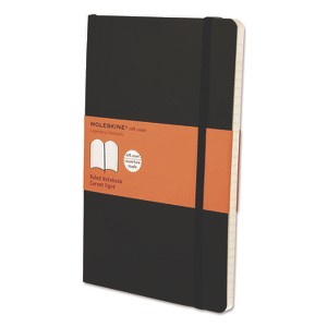 Moleskin Classic Softcover Notebook - Black Cover - 8.25" x 5" - 192 Sheets - 1 of 1