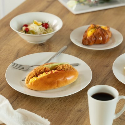 White Ceramic 32-Piece Dinnerware Set for 8