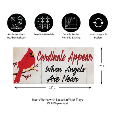 Cardinals Appear When Angels Are Near Outdoor Rubber Door Mat