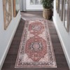 Washable Vintage Printed Rug Non Slip Low Pile Rug Soft Throw Floor Cover Foldable Indoor Carpet for Living Room Bedroom Playroom - 2 of 4