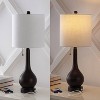 (Set of 2) 24" Tyler Gourd Iron LED Table Lamps with Pull-Chain with Dual USB Charging Port - JONATHAN Y - 2 of 4