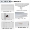Lyngins Rustic Storage Bench with 3 Shutter Doors, Shoe Bench with Removable Cushion, Pine Wood Entryway Bench with Storage & Adjustable Shelf - 4 of 4