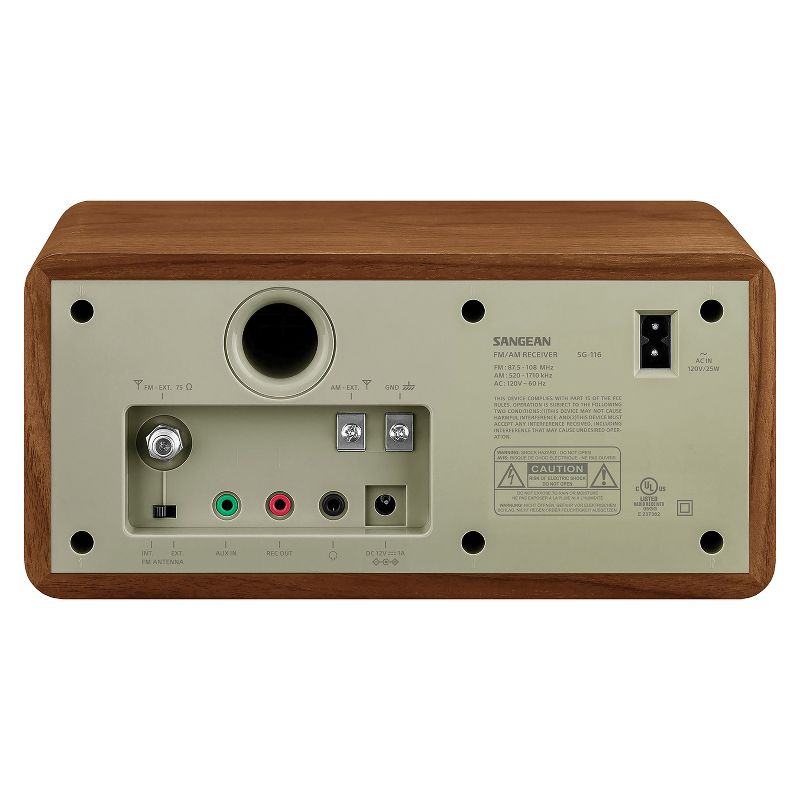 Sangean® SG-116 Tabletop Retro Wooden Cabinet AM/FM Analog Radio Receiver, 2 of 7