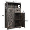 Farmhouse Storage Cabinet with Drawers and Adjustable Shelves, Freestanding Kitchen Pantry Storage Cabinet - 2 of 4