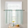 HLC.ME Herringbone Lace Sheer Kitchen Cafe Curtain Tiers for Small Windows & Bathroom - 2 of 4