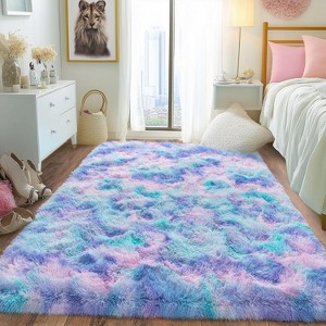 5x7 Area Rugs for Bedroom, Soft Fluffy Shaggy Rug for Living Room Kids Room Home Decor - 1 of 4