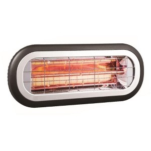 DR. INFRARED HEATER DR-222 Carbon Infrared Indoor/Outdoor Patio Heater, Wall or Ceiling Mount, 1500W, Black - 1 of 2