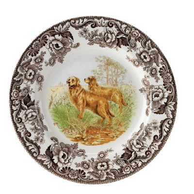 Spode Woodland 10.5” Dinner Plate, Perfect for Thanksgiving and Other Special Occasions, Made in England, Dog Motifs