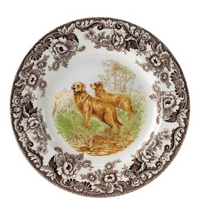 Spode Woodland 10.5” Dinner Plate, Perfect for Thanksgiving and Other Special Occasions, Made in England, Dog Motifs - 1 of 3