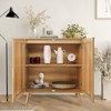Rattan Buffet Cabinet, Farmhouse Kitchen Sideboard with Adjustable Shelves - 4 of 4