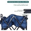 Outdoor Multi-Function Folding Wagon, 4-Wheel Collapsible Beach Cart for Camping, Shopping, Utility Hauler with Quick-Fold Design, Fits Yards Beaches - 4 of 4