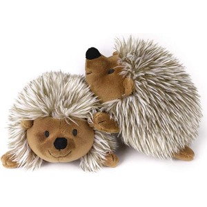 Pawaboo Plush Dog Toy, [2PACK] Non-Toxic Super Soft Faux-Fur Hedgehog Dog Toy Stuffed Biting Training Playing Toys for Dog Puppy, Brown - 1 of 1