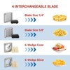 EcoSummer Commercial French Fry Cutter & Vegetable Chopper | Stainless Steel Dicer with 4 Replacement Blades for Potato & Onion. - 3 of 4