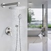 DOMETOUR 10 Inches Wall Mounted Shower with High Pressure Rain Shower Head and 5-Function Handheld Shower Head - 2 of 4