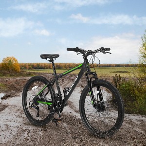 Whisen 26 Inch Mountain Bike, Shimano 21 Speeds with Mechanical Disc Brakes, High-Carbon Steel Frame - 1 of 4
