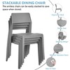 VECELO Plastic Stackable Dining Chairs Set of 4, Modern Kitchen Chairs with Wide Seat & Curved Back for Indoor or Outdoor, No Assembly - 4 of 4
