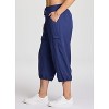 RBX Active Women's Cargo Style Capri Pants, Quick Drying Adjustable Leg Cropped Jogger Pant for Casual Wear, Hiking, Workouts - 4 of 4