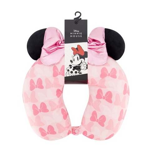 Minnie Blush bows 3D ears abd bow travel pillow - image 1 of 4