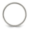 Black Bow Jewelry 7mm Titanium Polished Grooved Crisscross Edge Standard Fit Band - 2 of 4