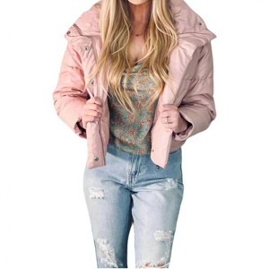 Women's Cropped Puffer Jacket - Coalition LA - 1 of 3