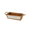 Cheung's Lenox Galvanized Paneled Tapered Wood Bin - 2 of 4