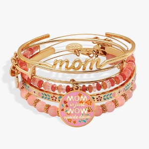 Alex and Ani 'Mom Is Just Wow Upside Down' Bangle Set of 5 - 1 of 2