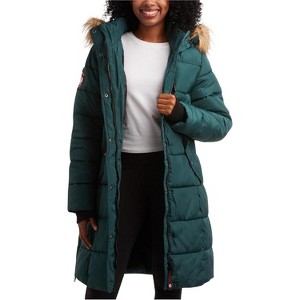 CANADA WEATHER GEAR Women's Winter Jacket - Heavyweight Long Length Bubble Puffer Parka (S-3X) - 1 of 4
