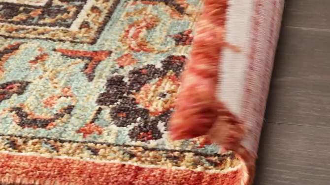 Floral Woven Rug Rust/Green - Threshold&#153;, 6 of 13, play video