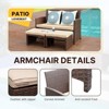 Sunsitt 3pc Wicker Outdoor Patio Loveseat with Ottoman Brown - 3 of 4
