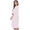 Just Love Womens Long Sleeve Cotton Nightgown - V-Neck PJ Sleepwear with Lace Trim - 2 of 2