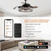 Parrot Uncle 52" Modern Black Crystal Smart Ceiling Fan, Works with Google Home/Alexa/Tuya - 3 of 4