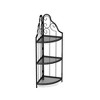 Alilang Three-Tier Metal Corner Shelf with Decorative Scrollwork - Black - 4 of 4