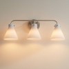 Possini Euro Design Possini Euro Cielo 24" Wide Brushed Nickel 3-Light Bath Light - 2 of 4