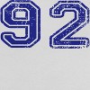 Rerun Island Women's 92 Collegiate Blue Distress Short Sleeve Graphic Cotton Retro Vintage Ranger Baby Tee - White Caviar 2X - 2 of 4