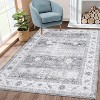 Washable Vintage Oriental Rug, Non-Slip Foldable Carpet, Ultra-Soft Retro Floral Distressed Floor Cover for Living Room Bedroom - 4 of 4