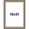 PosterPalooza | Ornate Silver Picture Frame - UV Acrylic, Foam Board Backing, Hanging Hardware - 2 of 4