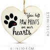AuldHome Design Pet Memorial Christmas Ornament;  Wood Heart-Shaped Cat/Dog Bereavement Gift - 3 of 4
